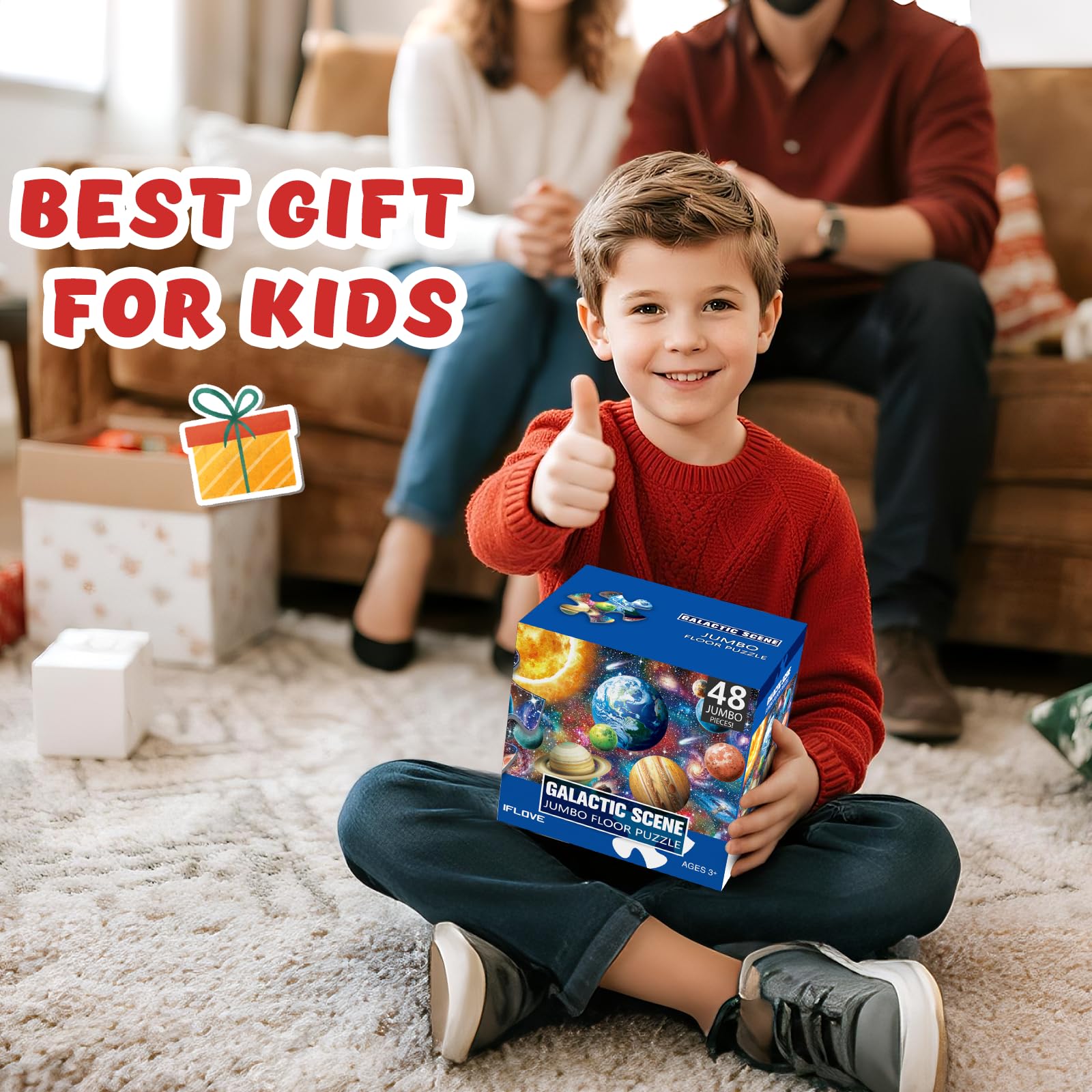 IFLOVE jumbo floor puzzle gift-ready design suits birthdays and holidays.