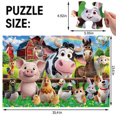 IFLOVE jumbo puzzle features cute farm animals to spark recognition and storytelling.