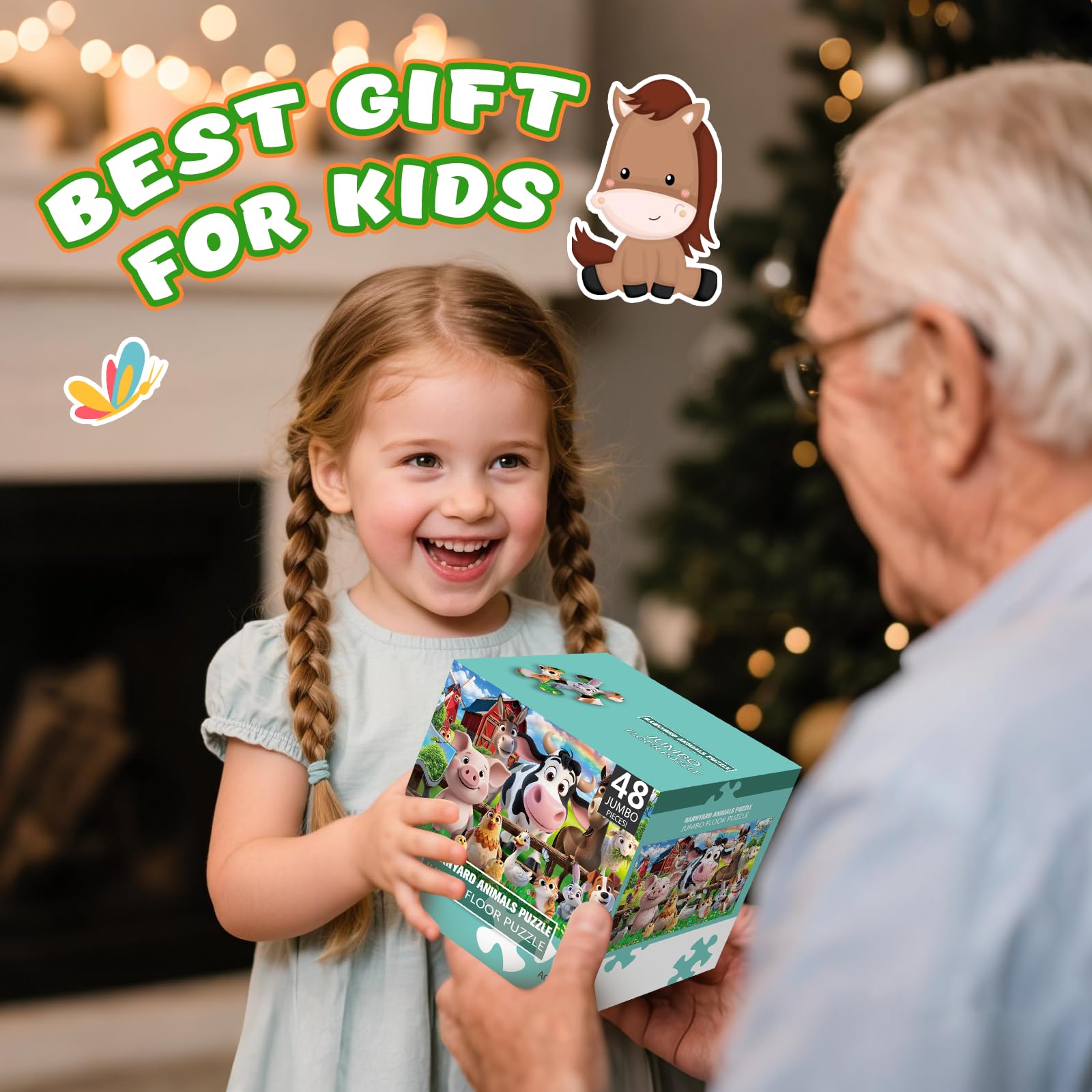 IFLOVE farm animals puzzle makes a thoughtful gift for curious kids.