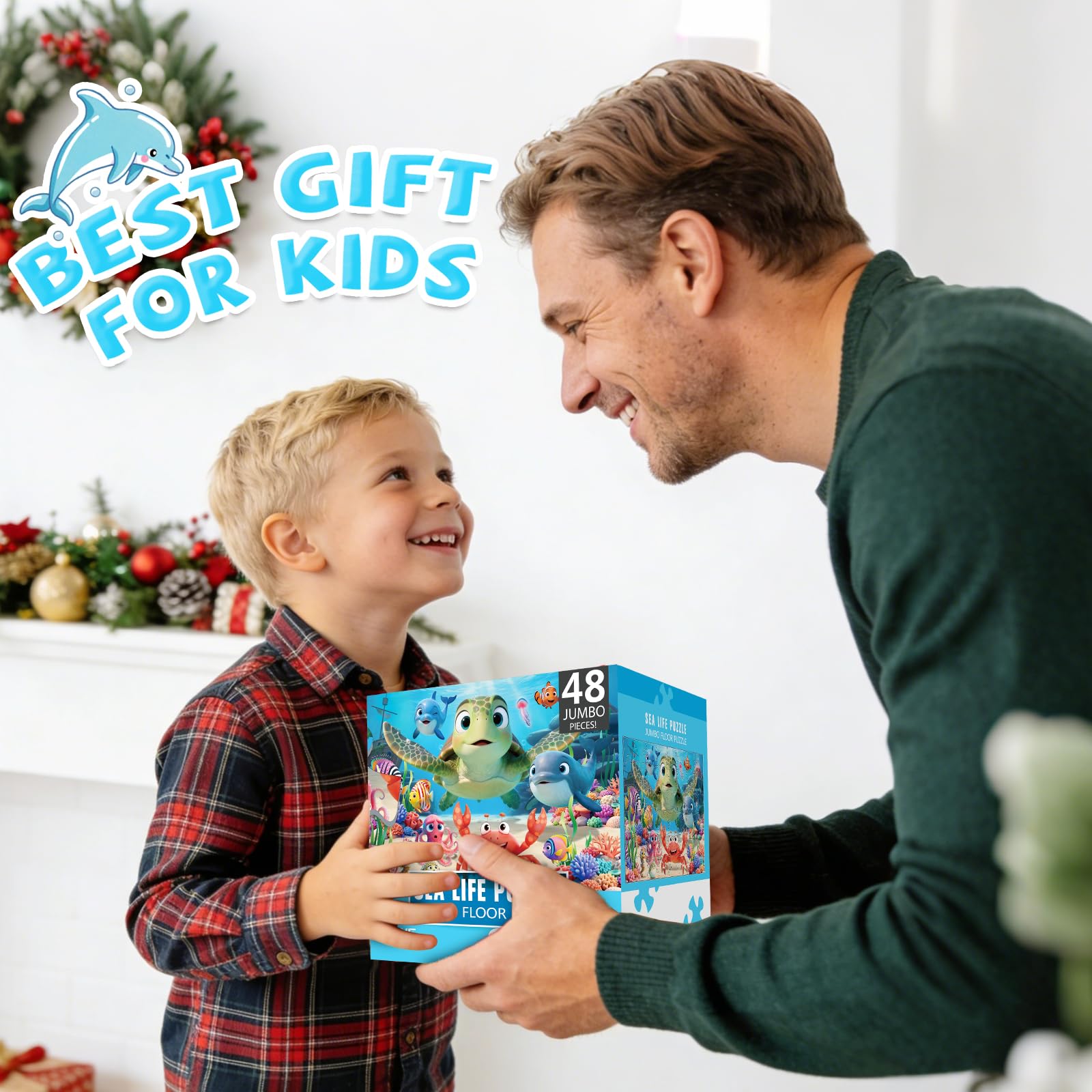IFLOVE jumbo floor puzzle ready-to-assemble layout encourages independent and guided play