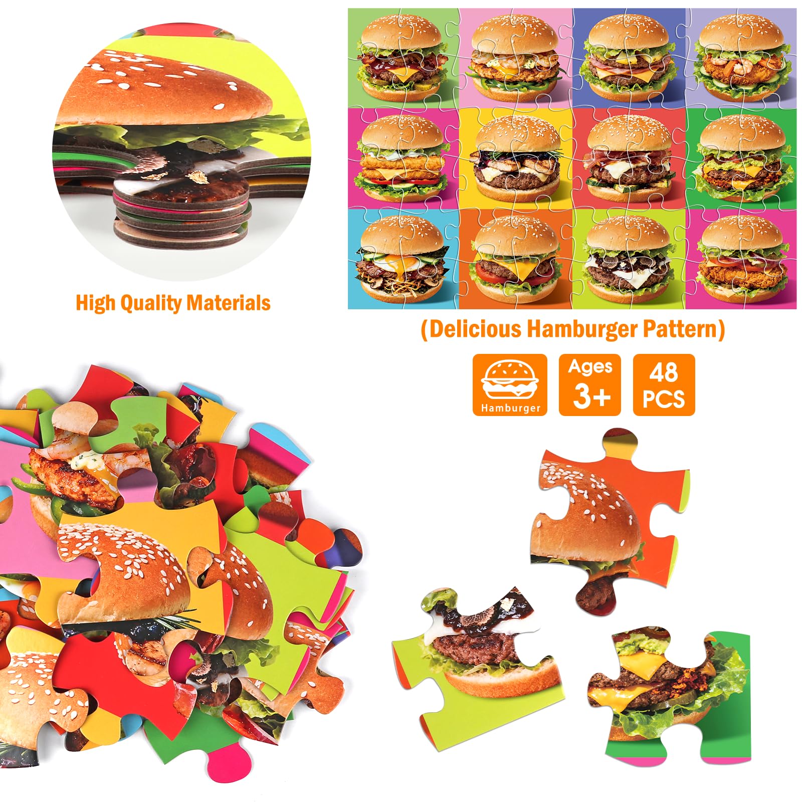 IFLOVE Jumbo Floor Puzzle safe material highlights durability and kid-friendly design.