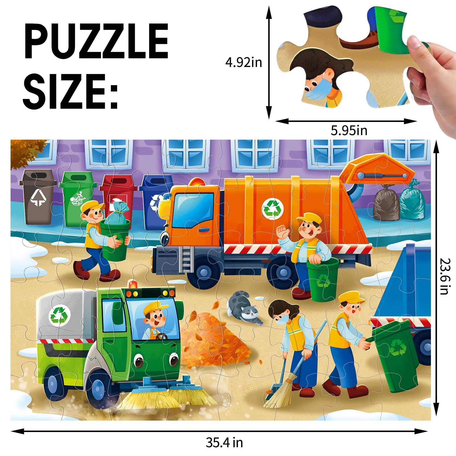 IFLOVE puzzle uses thick cardboard for lasting durability during play.
