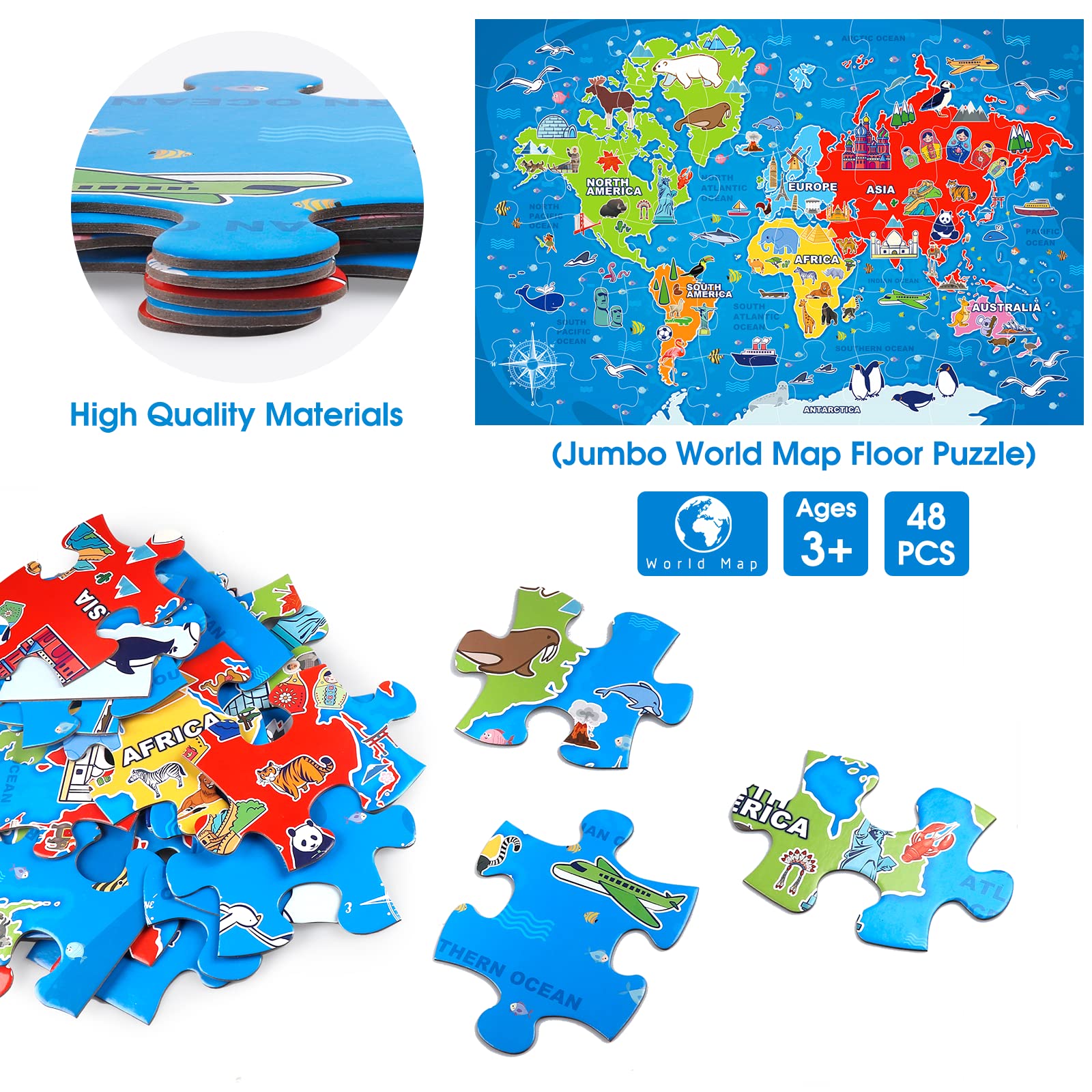 IFLOVE jumbo puzzle ideal for family gatherings and learning