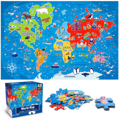 IFLOVE jumbo puzzle world map layout for collaborative learning
