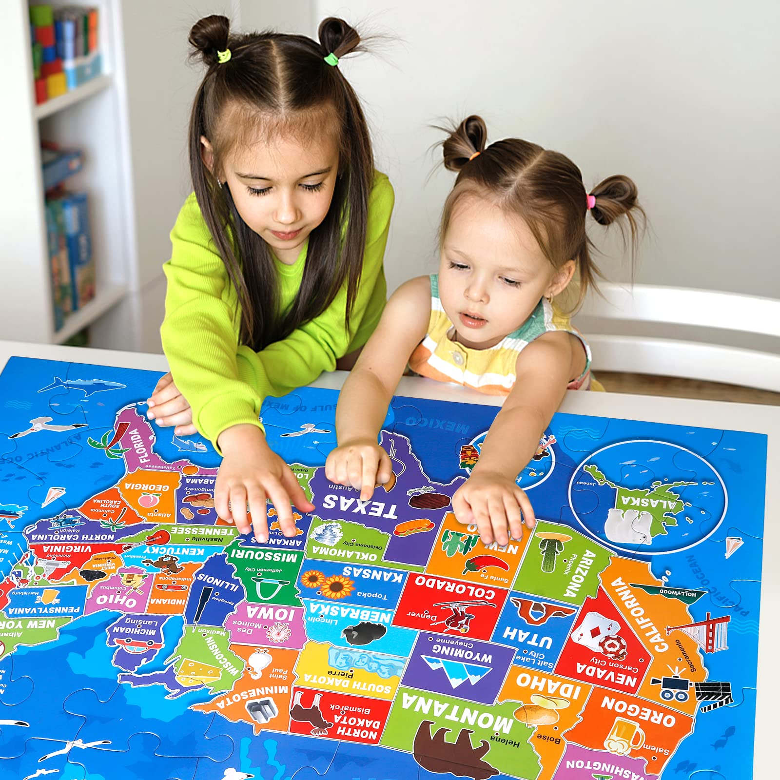 IFLOVE map puzzle with landmarks and illustrations for immersive geography.