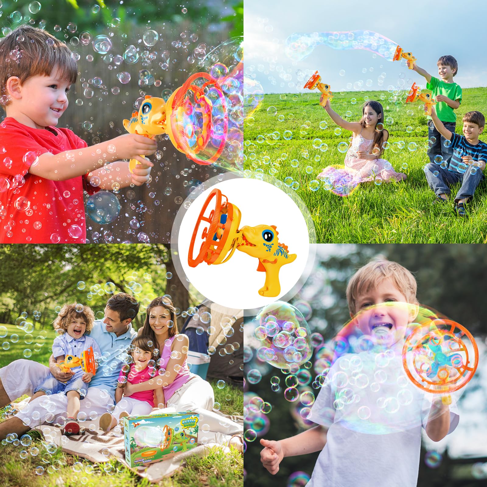 IFLOVE Party scene with bubbles yellow; great for backyard celebrations