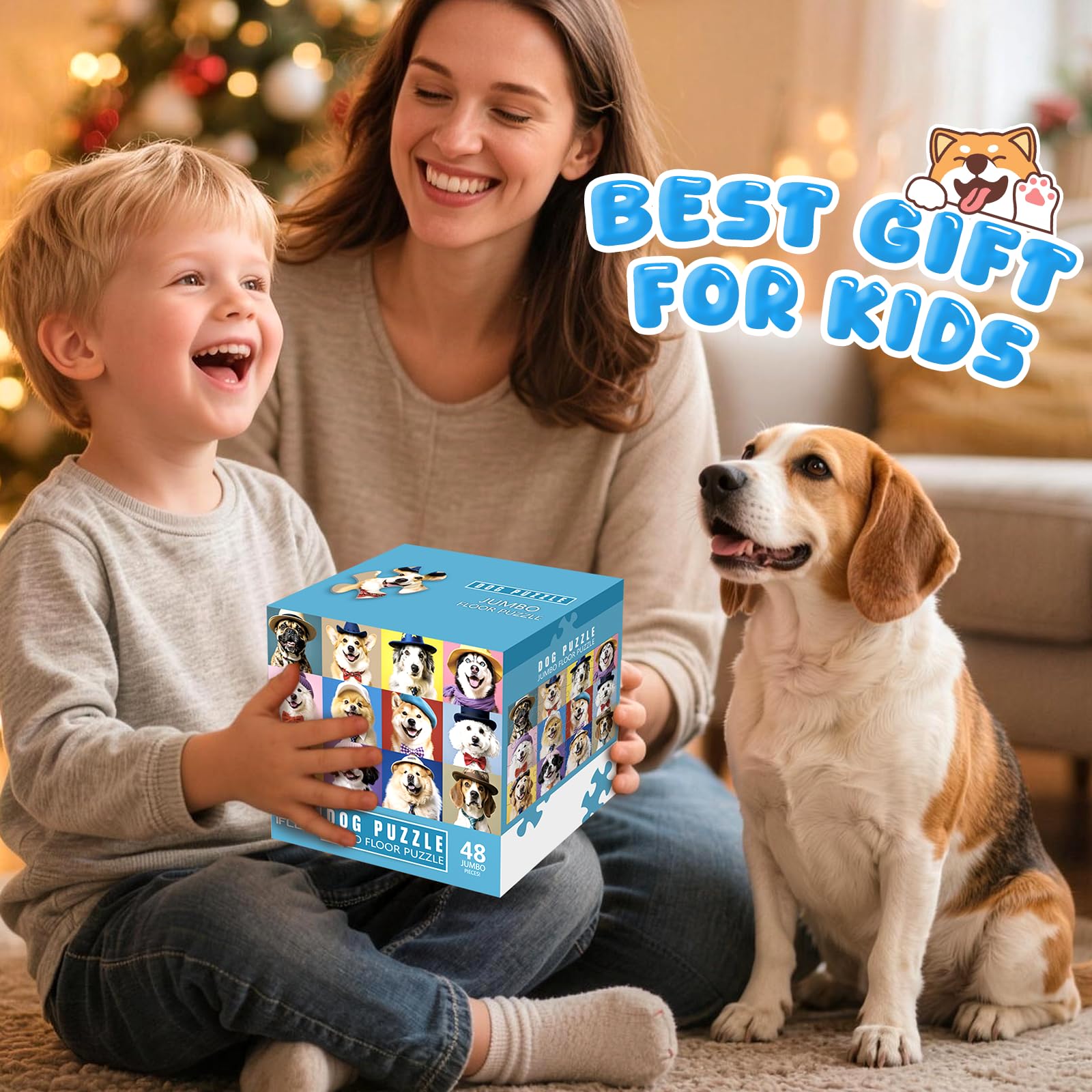IFLOVE color-rich dog puzzle aids early learning and imagination.