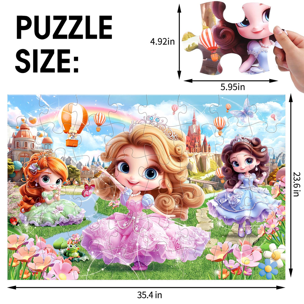 IFLOVE princess puzzle poster inside, inviting kids to complete the scene and envision stories.