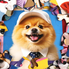 IFLOVE puppy-theme puzzle with bright colors supports shape recognition.