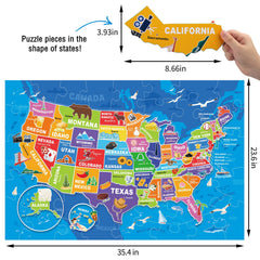 IFLOVE US map puzzle highlights capitals to support early geography recall.