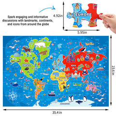 IFLOVE world map continents and oceans in vibrant colors