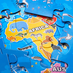 IFLOVE world map landmark icons highlighting famous sites
