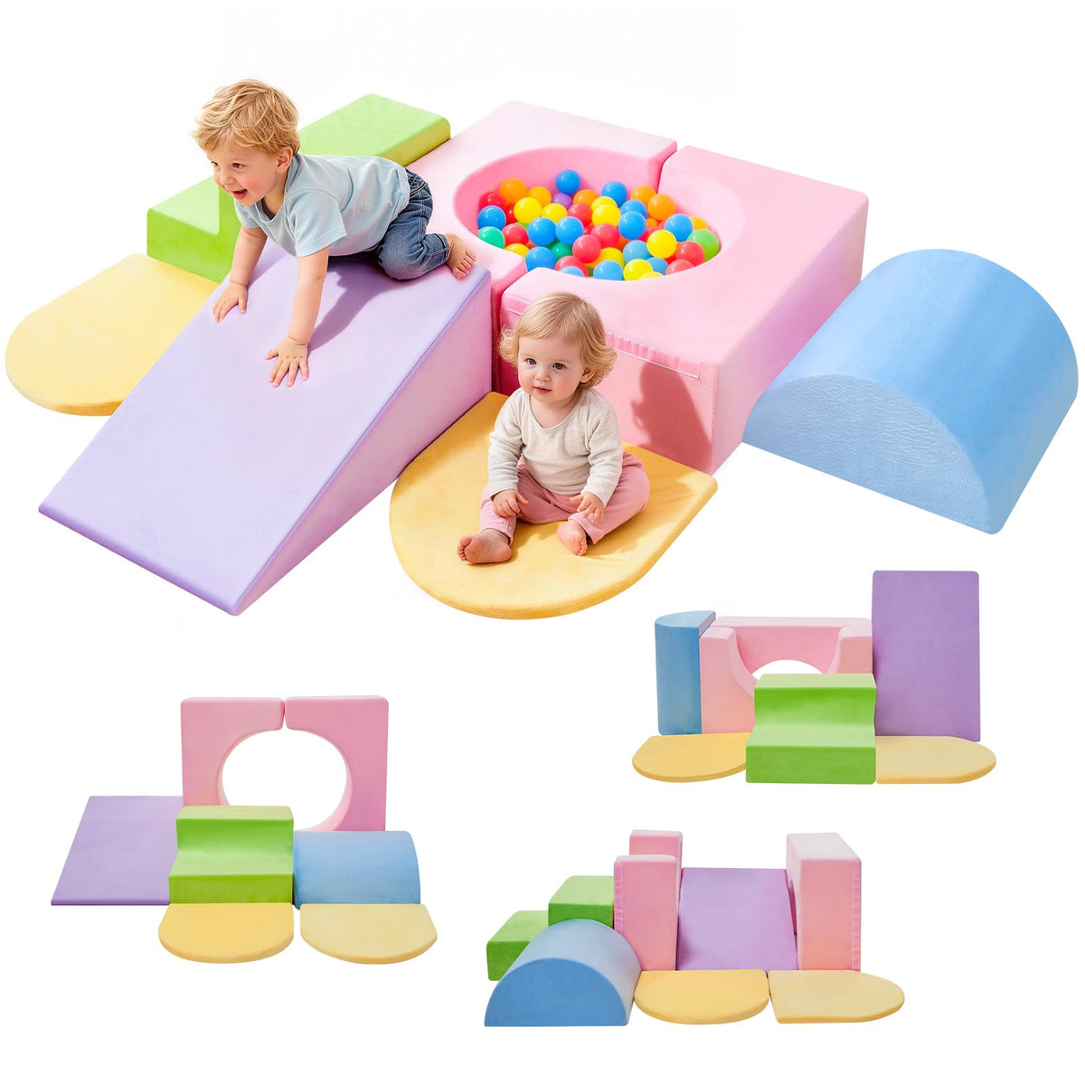 IFNOW climbing toys green staircase for balance practice during play