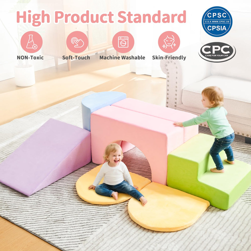 IFNOW climbing toys yellow folding pad right for versatile play surfaces