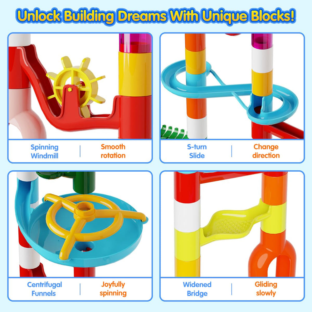 ifollower Colorful marbles pack ready for smooth rolling and fine motor skills.
