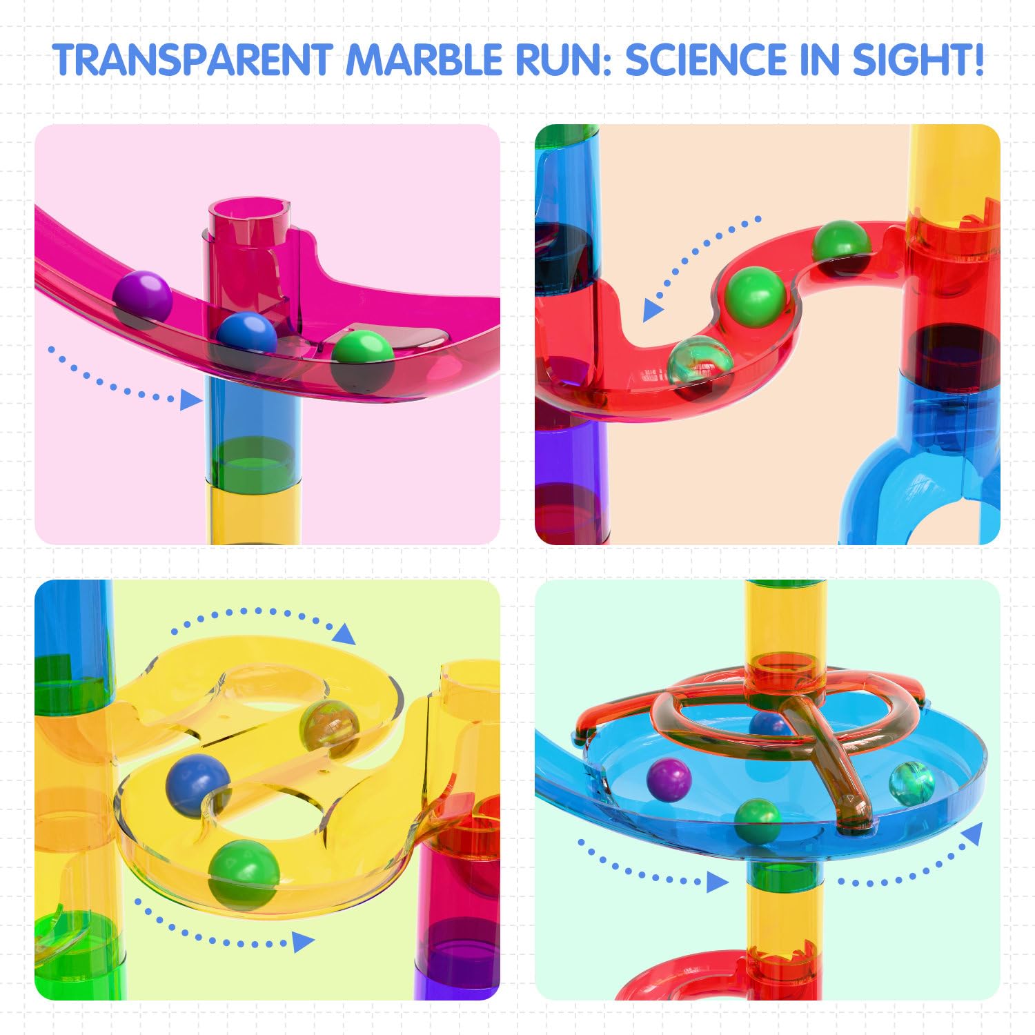 Ifollower upgraded tube 28mm fits a wide range of marbles for varied play