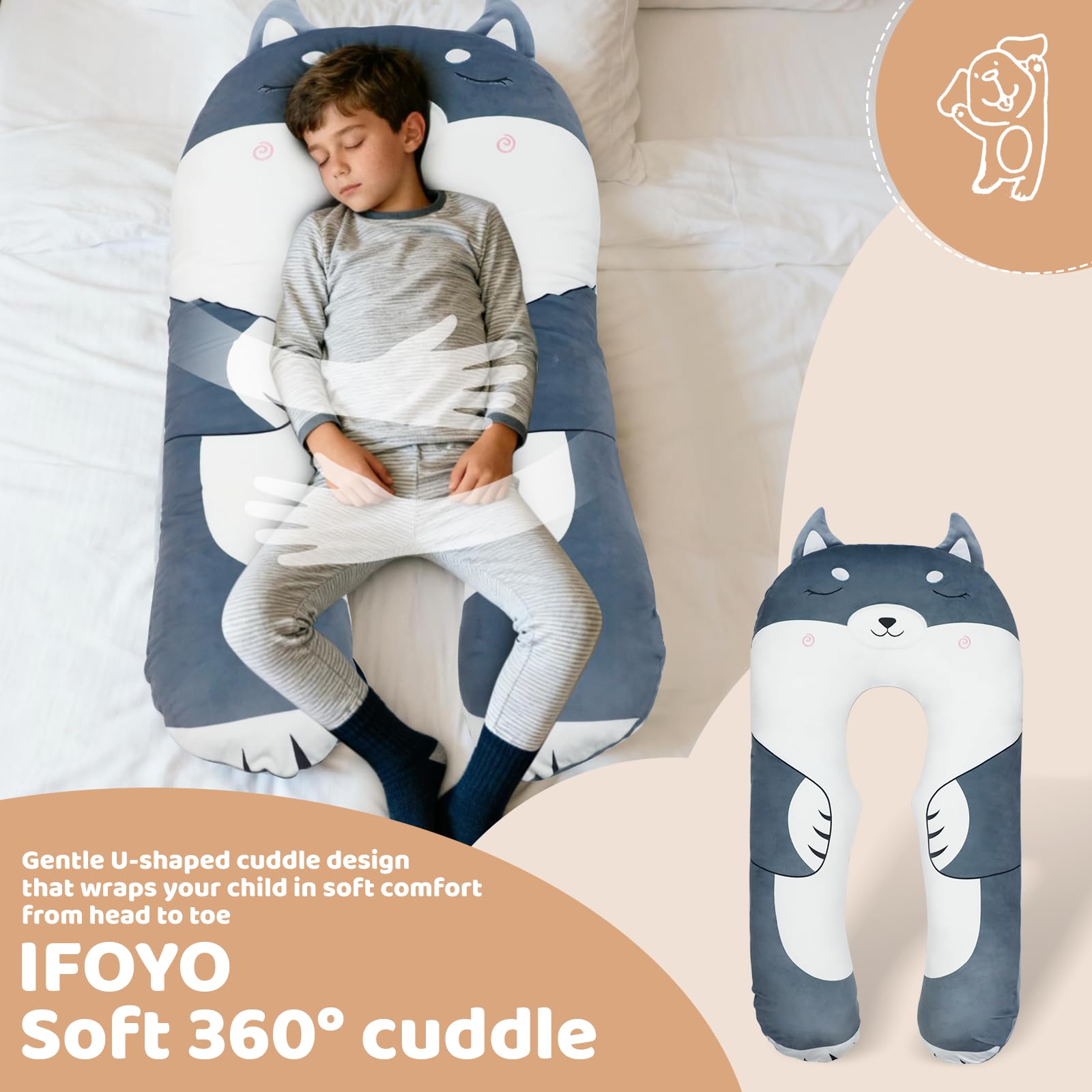 IFOYO sensory relief pillow supports calm during bedtime