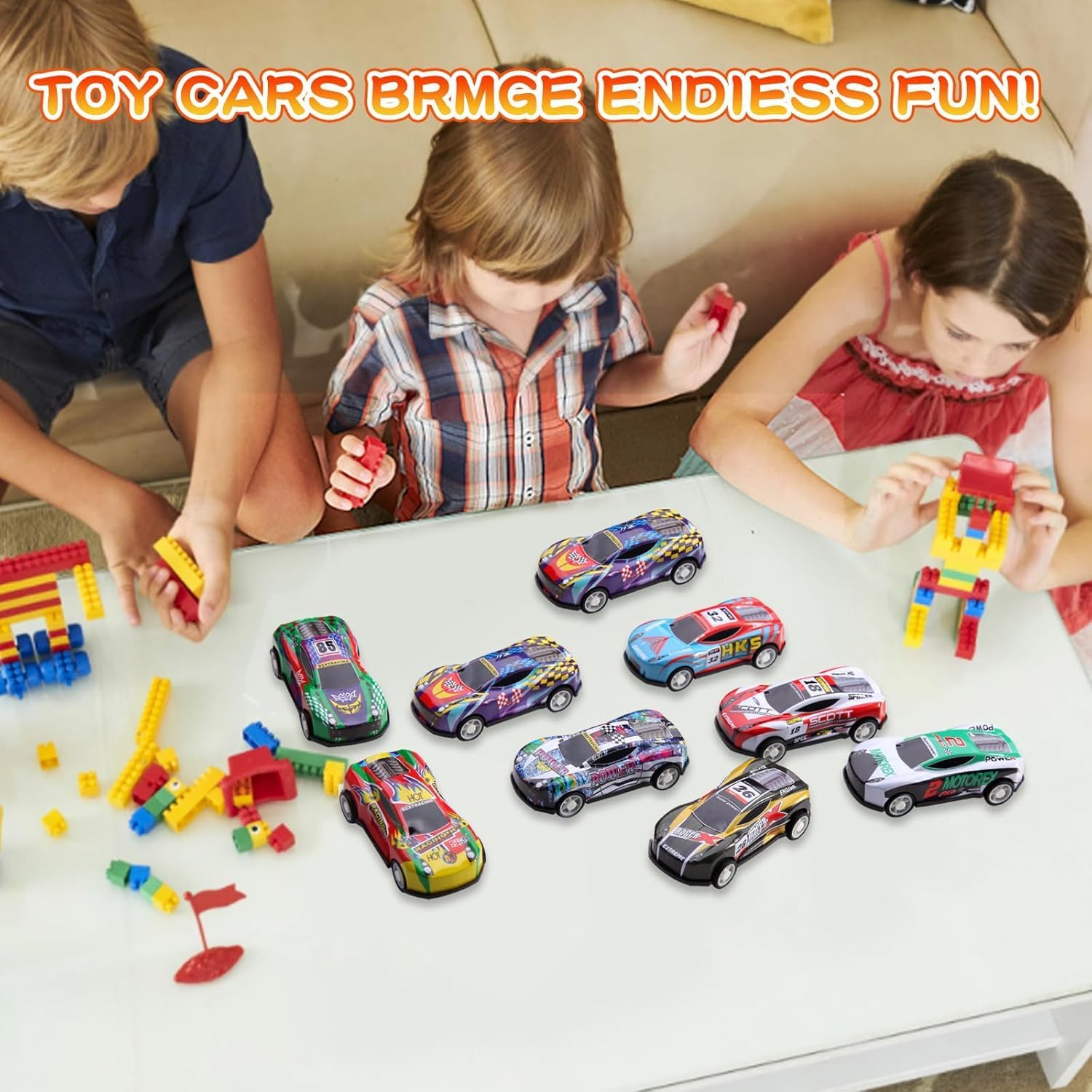 iFunLong colorful mini pull back cars showcase vivid hues for on-the-go fun.
