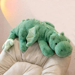 IFX24 green dragon plush 27.6-inch cuddle buddy for cozy naps