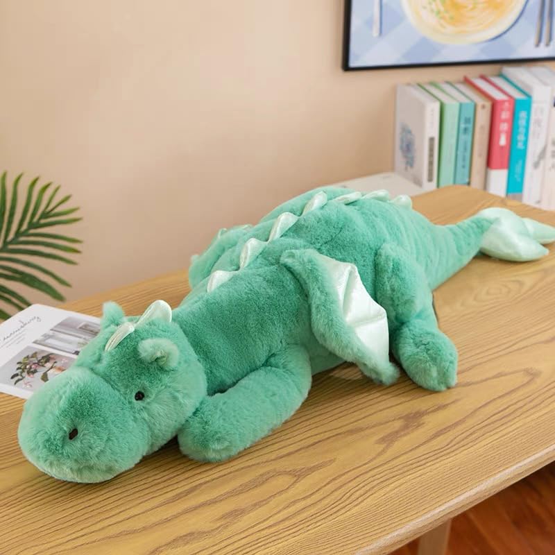 IFX24 green dragon plush 35.4-inch versatile cuddle and play companion