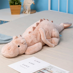 IFX24 weighted dragon plush blue front view for calming cuddles.