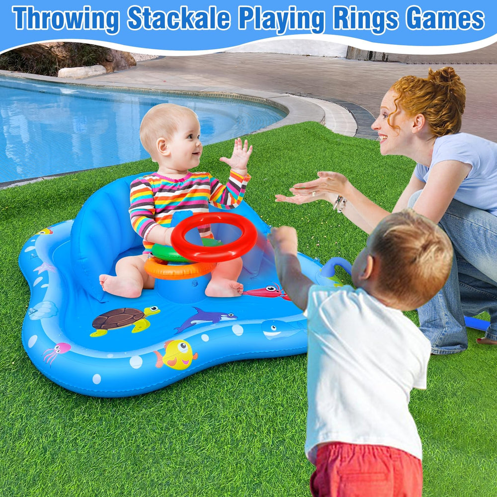 iGeeKid Baby Play Mat Sea Creatures design sparks color learning
