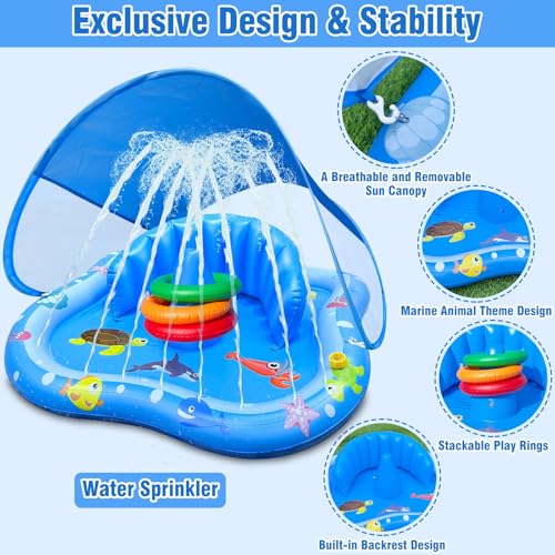 iGeeKid Baby Play Mat Sprinkler for refreshing water fun