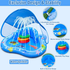 iGeeKid Baby Play Mat Sprinkler for refreshing water fun