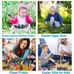 iGeeKid eggs pictured in a gift basket for Easter