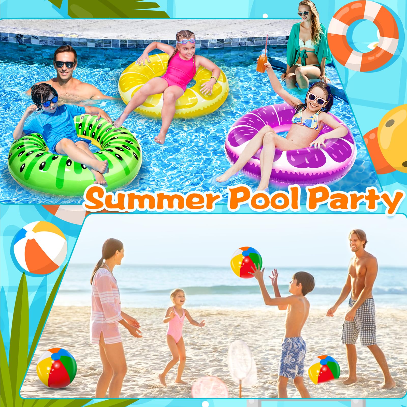iGeeKid Grape pool float, colorful 30-inch float for water play.