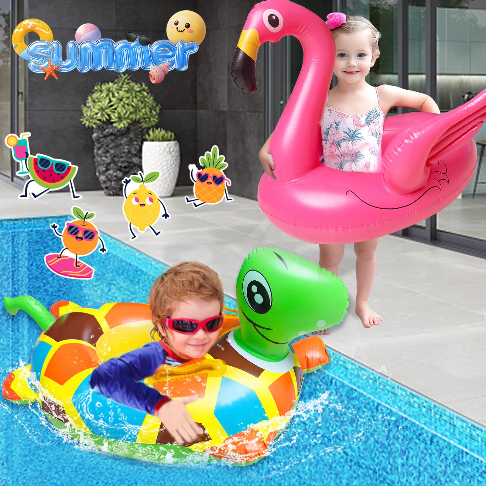 iGeeKid safety-seat-handles on all floats for confident water play