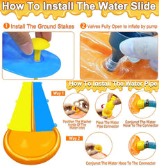 IgeeKid water connector simplifies hose hookup for quick setup.