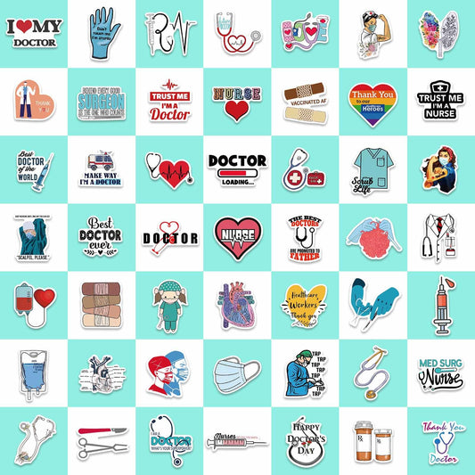 iGetooy nurse stickers on a water bottle with waterproof gloss