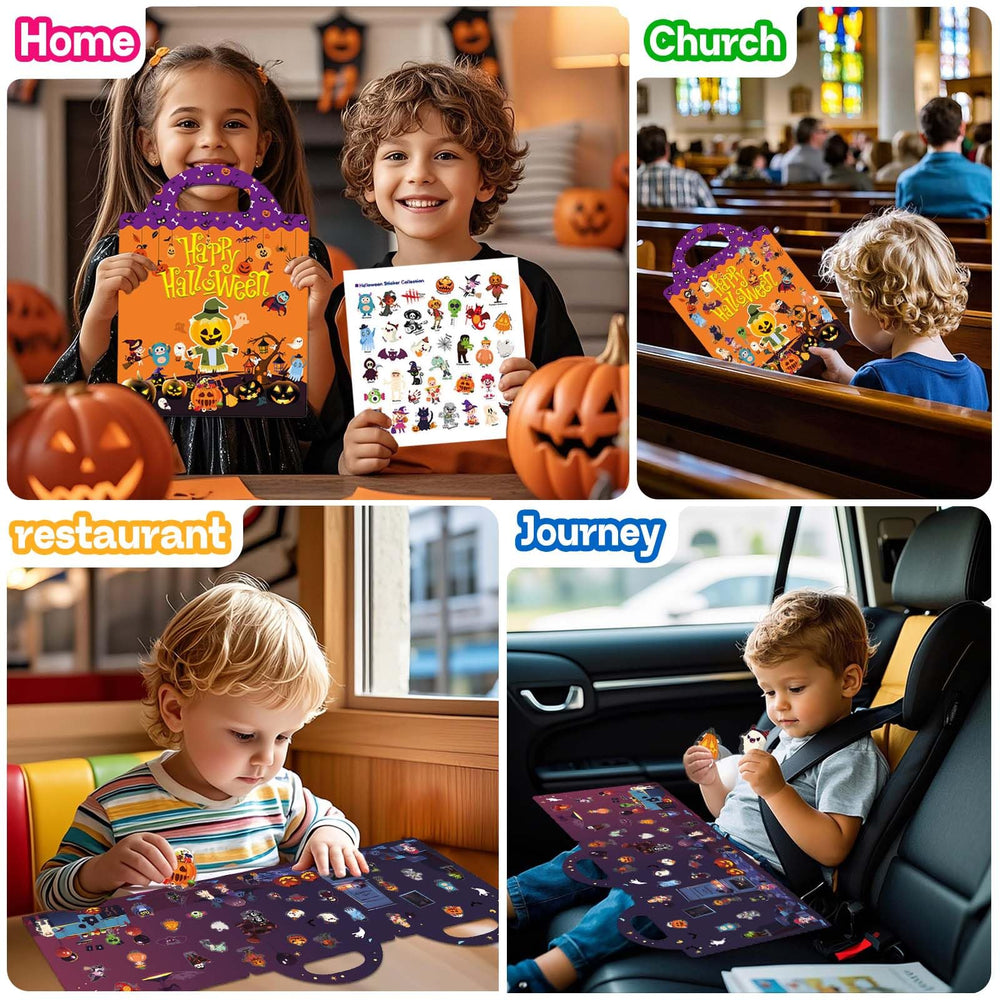 iGetooy portable handle and storage slot keep stickers organized.