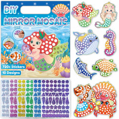 iGetooy Mermaid mosaic kit with 10 designs for mess-free creativity