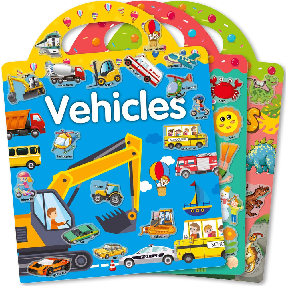 iGetooy igetooy-3-sets-sticker-books-toddlers: reusable sticker books for toddlers promoting screen-free play.