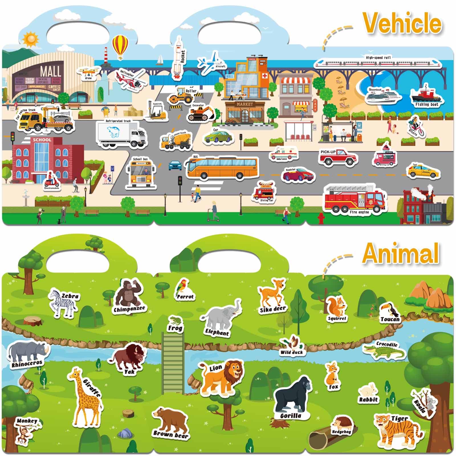 iGetooy dinosaurs set stickers spark curiosity and word recognition during play