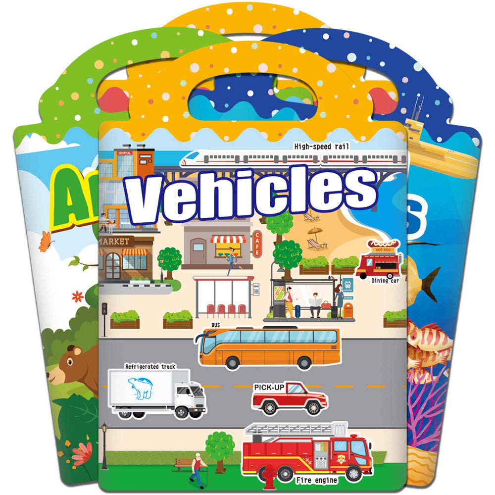 iGetooy sticker books vehicles highlight imaginative play and fine motor practice