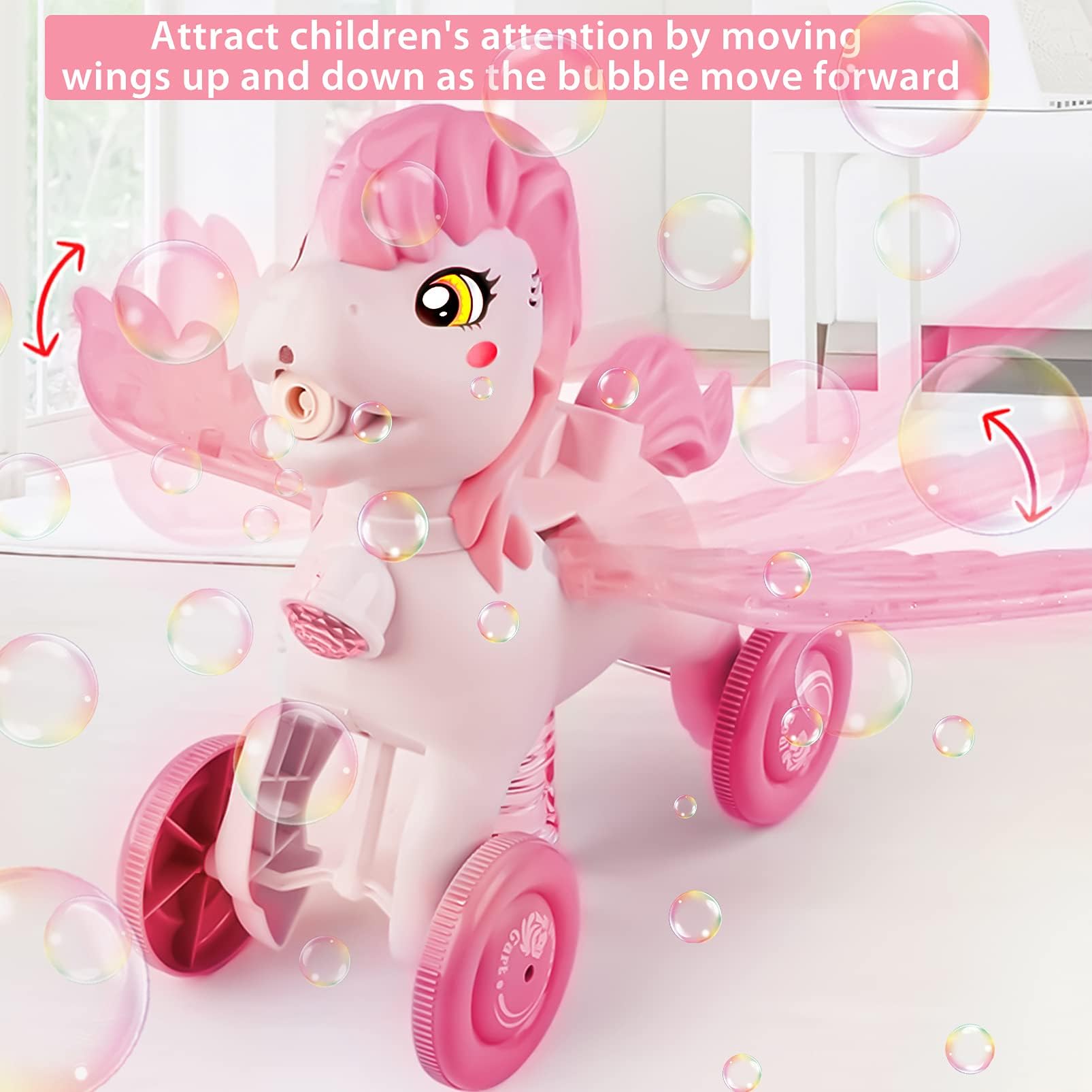 IGINOA bubble liquid bottles included ensure quick, mess-free bubble fun.