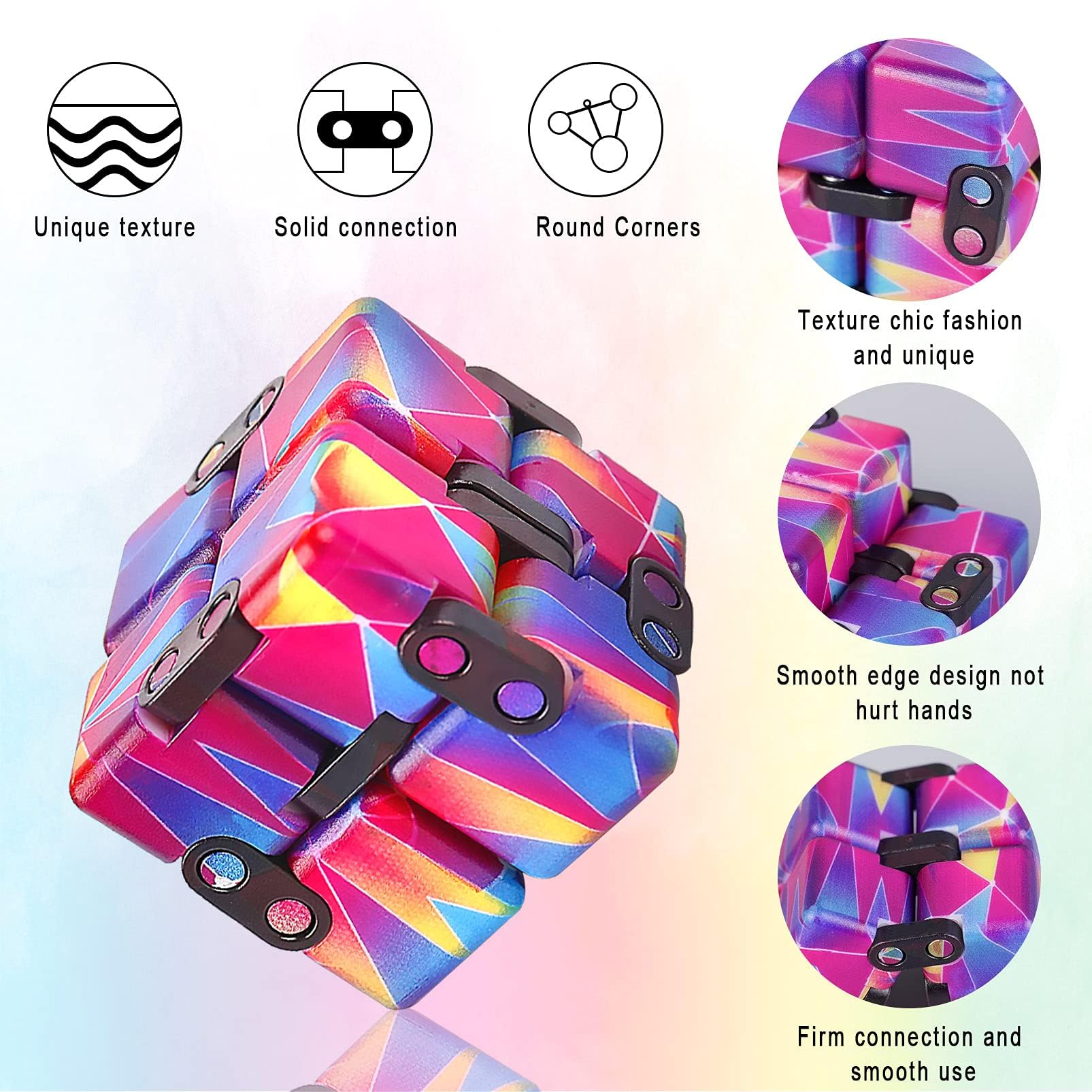 IGINOA Infinity Cube flip-action demonstration showing tactile focus and dexterity.