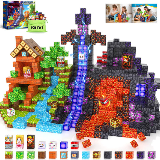 IGIVI Magnetic Blocks forest scene for imaginative play and exploration