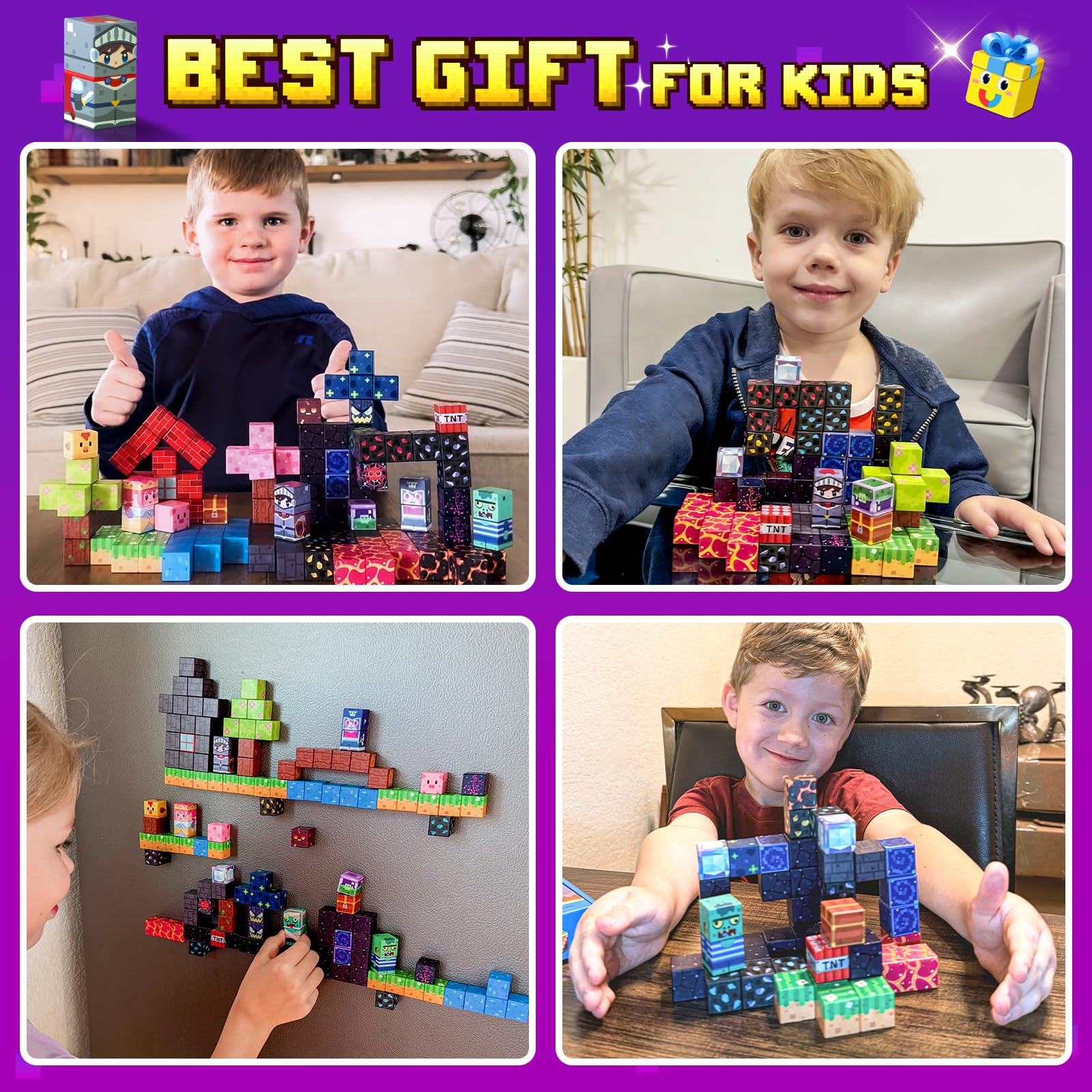 IGIVI magnetic blocks monster adventure demonstrates easy assembly for collaborative play.