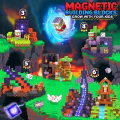 IGIVI Magnetic Blocks monsters castle encouraging collaborative building