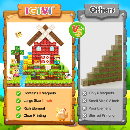 IGIVI Mine Magnet World bright patterns showcase creative building sessions
