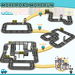 IGIVI road tiles for indoor and outdoor play boosting fine motor skills during construction.