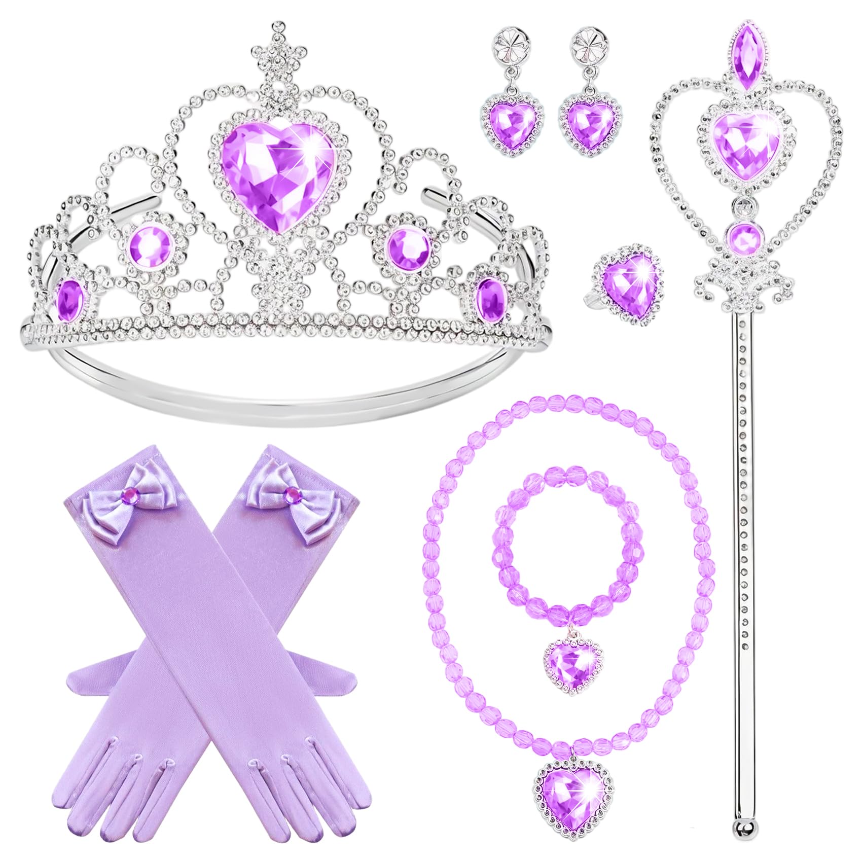 IGMaryBox crown with purple crystals for dress-up and photoshoots