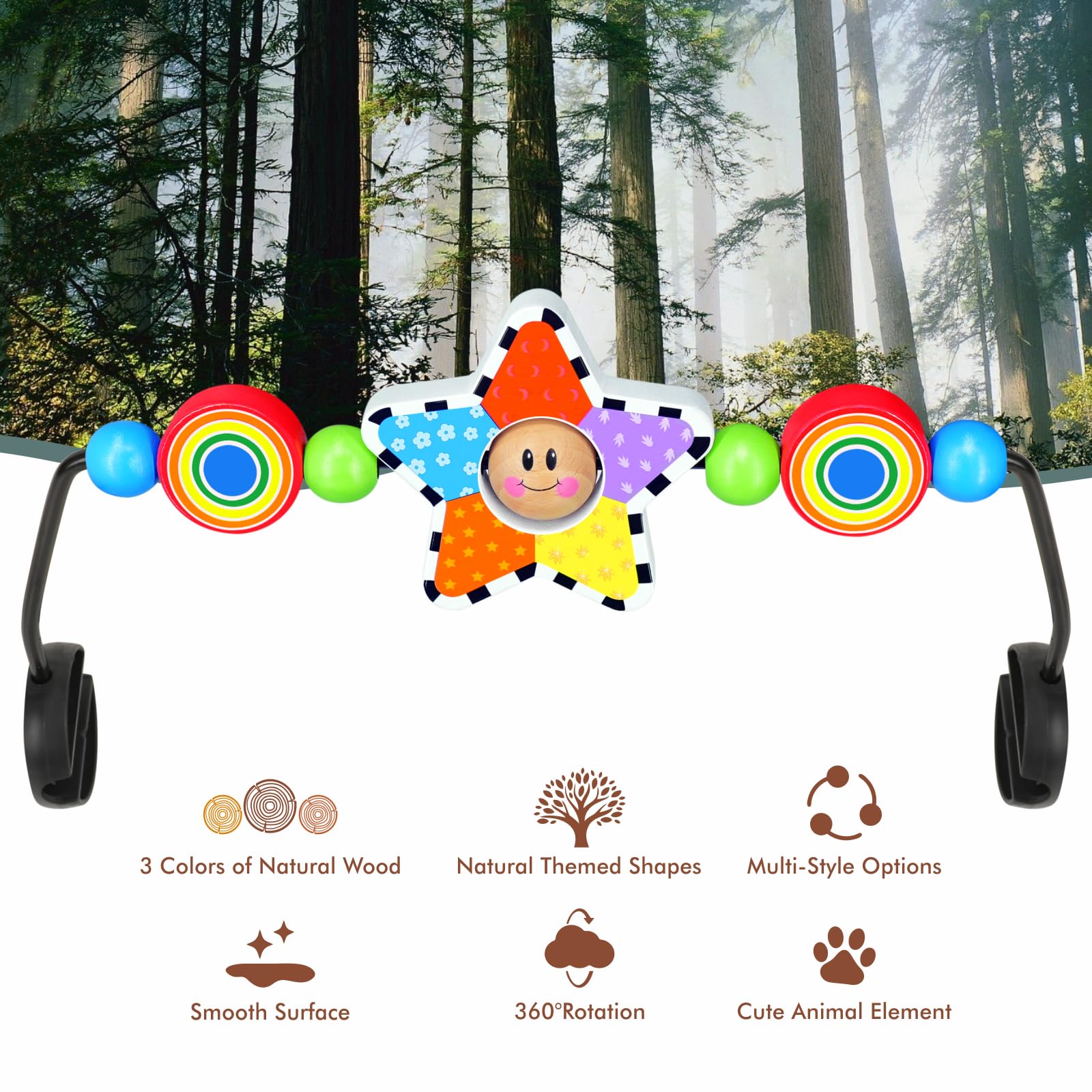 iGRATENS Toy Bar compatible with Bliss and Balance Soft Bouncers for versatile use