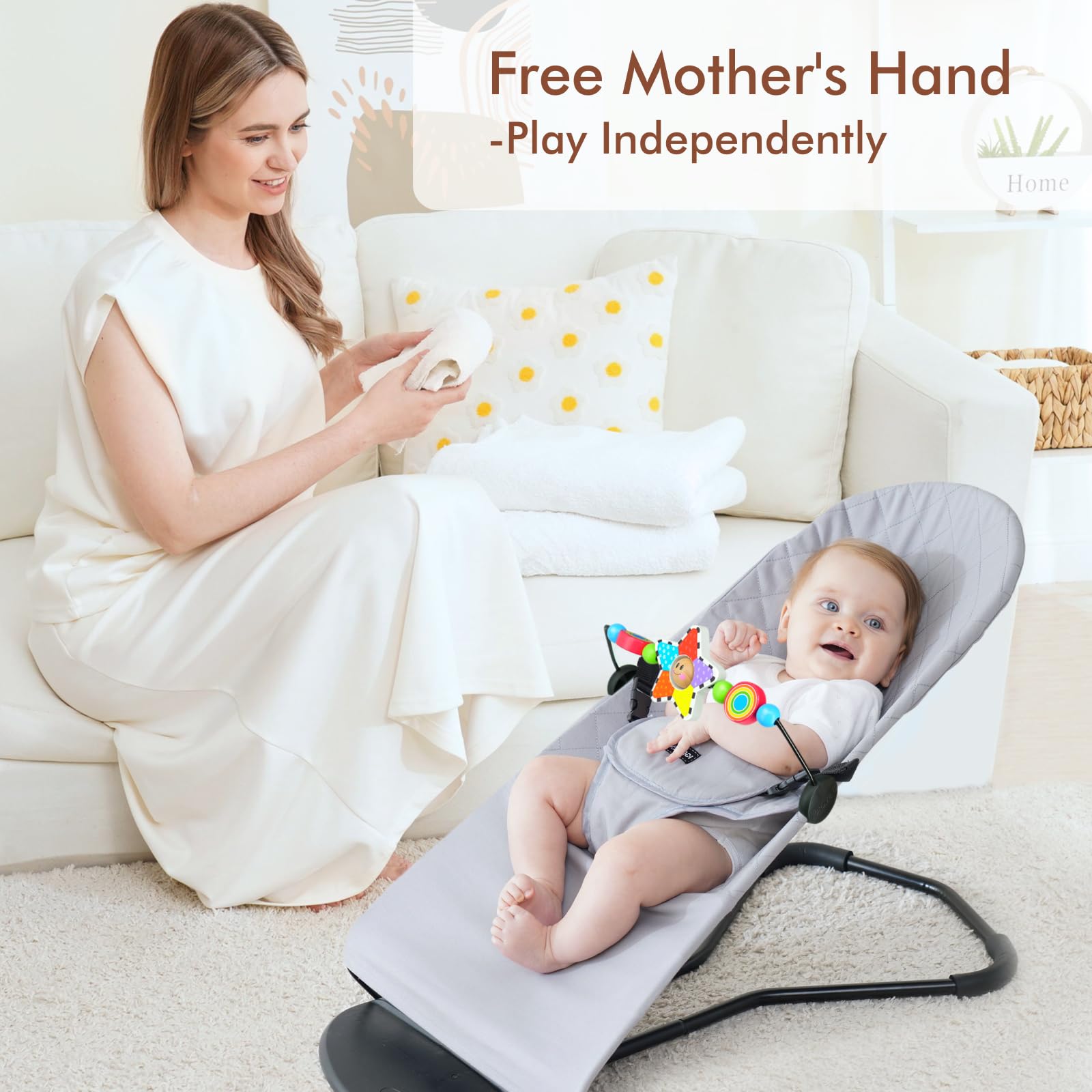 iGRATENS Natural Beech Wood bar offering safe, tactile play for babies