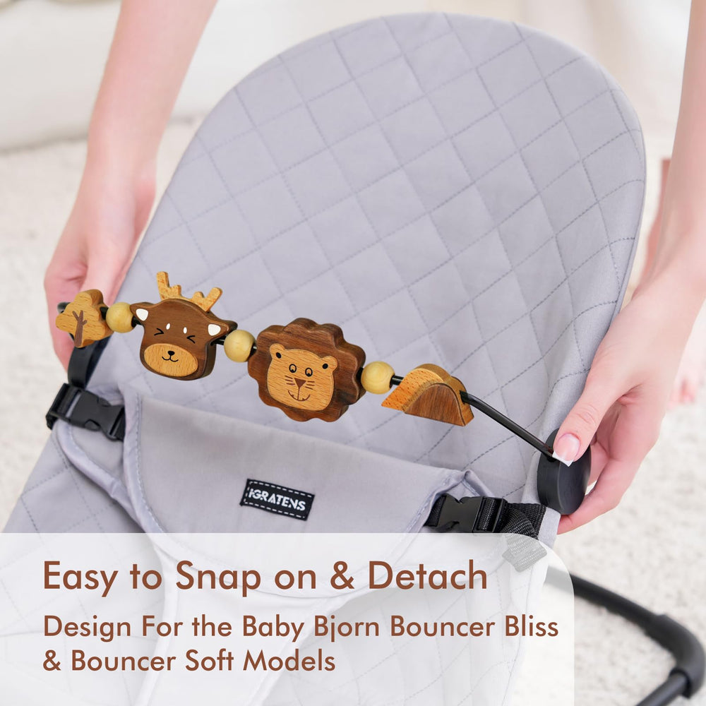 iGRATENS Safe teething-friendly wood supports gentle mouthing during exploration