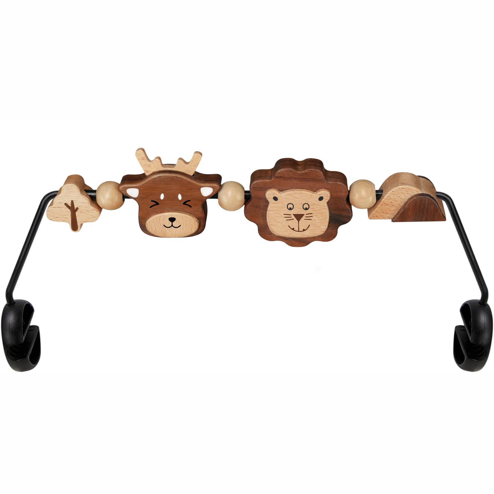 iGRATENS Three-Dimensional Bouncer Bar with lion and deer enhances grip and multi-angle exploration